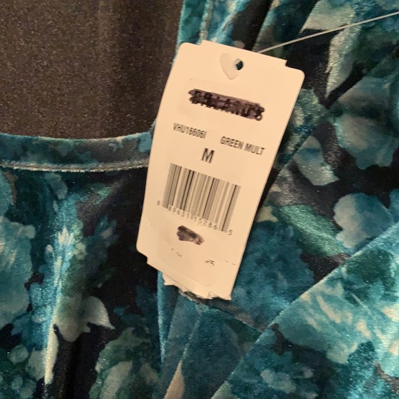 Midnight Doll Velvet Dress in Green Multi - Picture 10 of 14